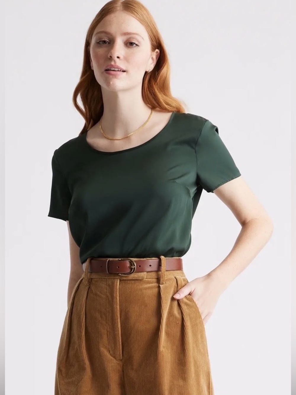 Quince Washable Silk Blouse Top NWT Sz S Minimalist Contemporary Modern